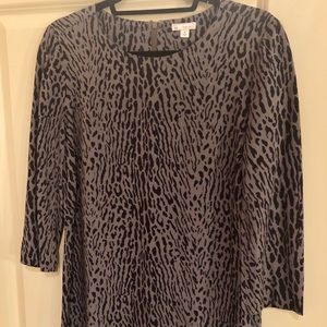 Gap Grey Animal Print Shift Dress